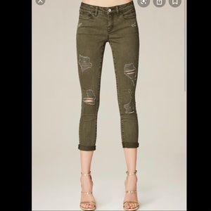 Moving out sale! Olive green heartbreaker ripped jeans